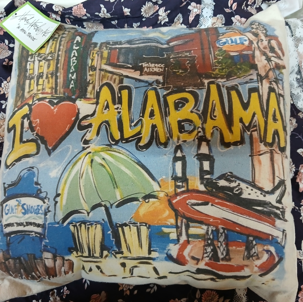 Alabama Themed Decorative Pillow